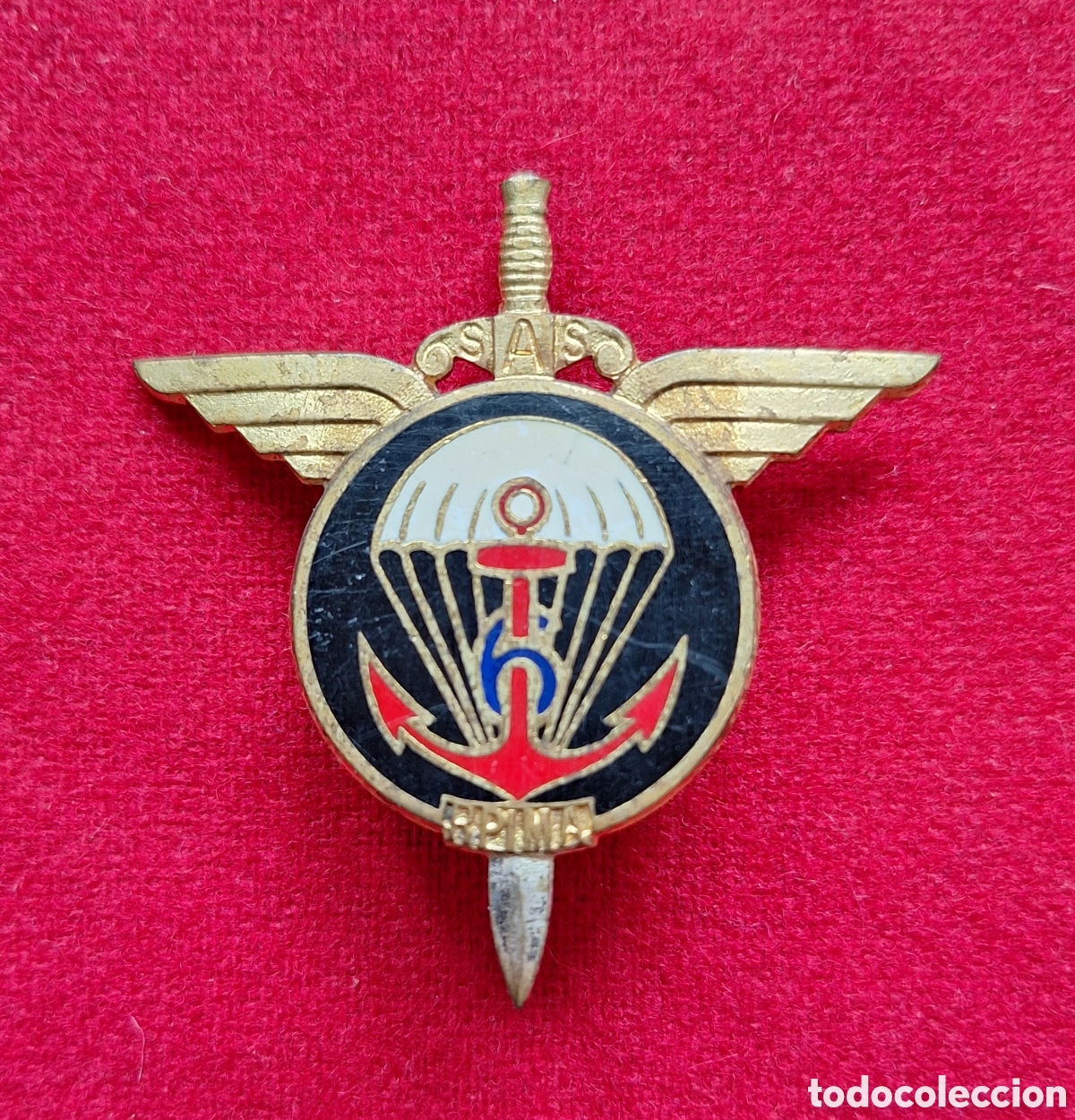 Militaria: ANTIGUA INSIGNIA INFANTERIA DE MARINA DE FRANCIA