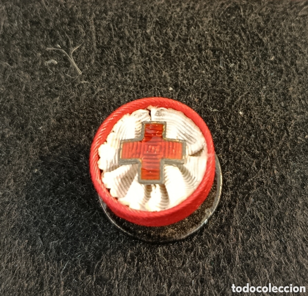 Militaria: ESCARAPELA INSIGNIA DE OJAL CRUZ ROJA, MEDINA - BARCELONA