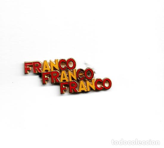 Militaria: INSIGNIA PIN - GENERAL FRANCO - A&Ntilde;OS 40 A 50 - CON AGUJA.