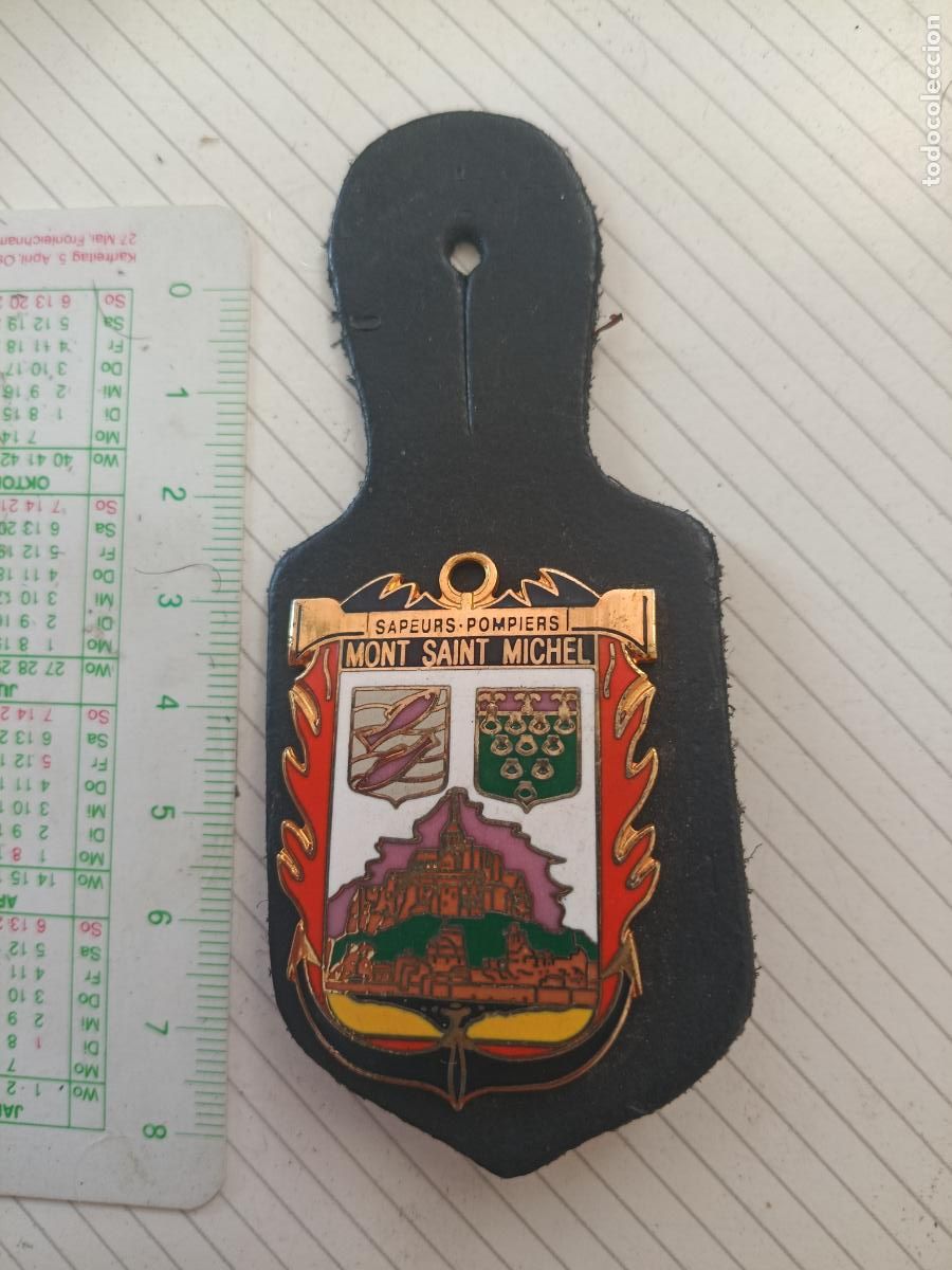Militaria: FRANCIA, PEPITO / INSIGNIA DE BOMBEROS FRANCESA SAPEURS POMPIERS, Mont Saint Michel