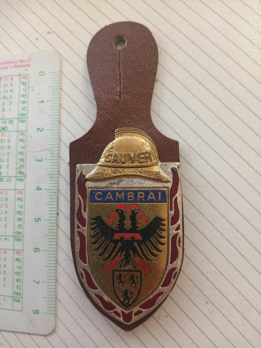 Militaria: FRANCIA, PEPITO / INSIGNIA DE BOMBEROS FRANCESA SAPEURS POMPIERS, Cambrai