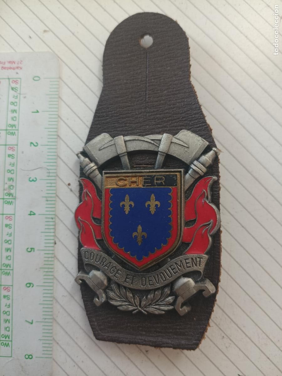 Militaria: FRANCIA, PEPITO / INSIGNIA DE BOMBEROS FRANCESA SAPEURS POMPIERS, Cher