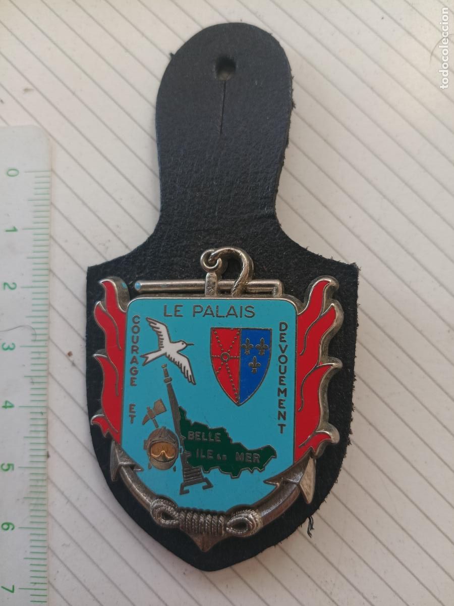 Militaria: FRANCIA, PEPITO / INSIGNIA DE BOMBEROS MARINA FRANCESA SAPEURS POMPIERS, BELLE ILE EN MER, BRETA&Ntilde;A