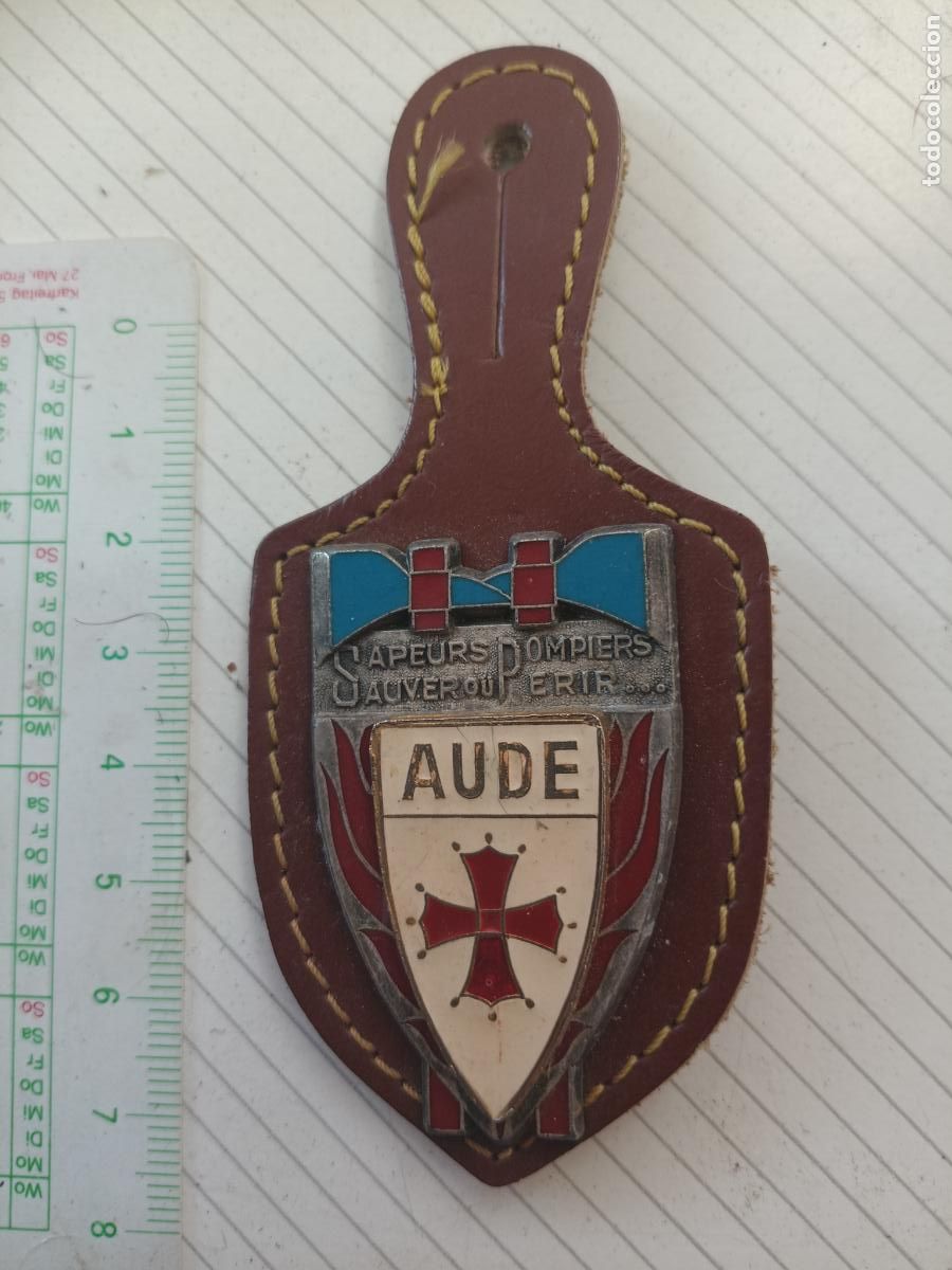 Militaria: FRANCIA, PEPITO / INSIGNIA DE BOMBEROS FRANCESA SAPEURS POMPIERS, AUDE