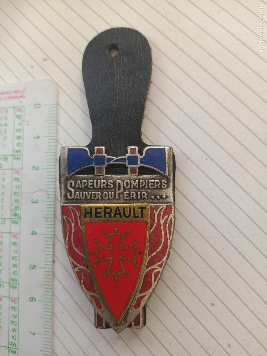 Militaria: FRANCIA, PEPITO / INSIGNIA DE BOMBEROS FRANCESA SAPEURS POMPIERS, HERAULT