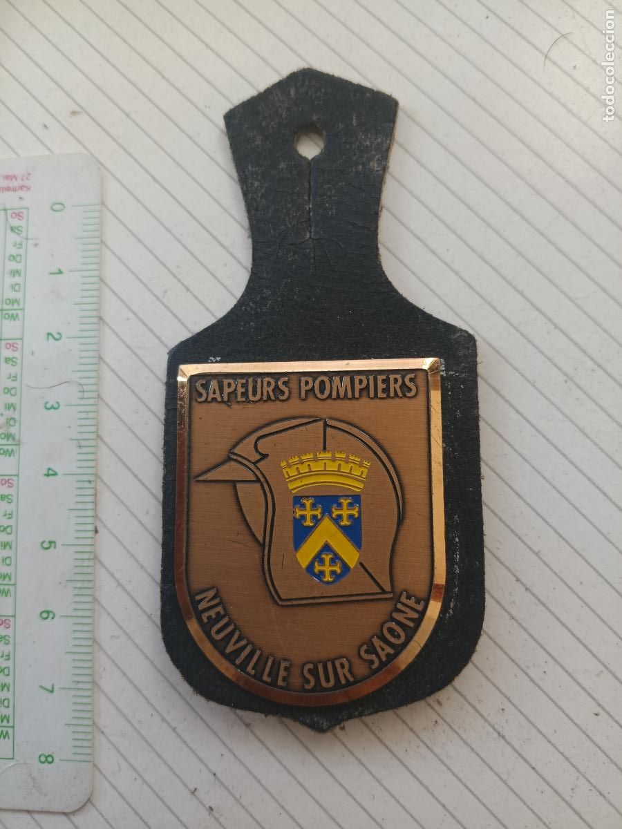 Militaria: FRANCIA, PEPITO / INSIGNIA DE BOMBEROS FRANCESA SAPEURS POMPIERS, NEUVILLE SUR SAONE