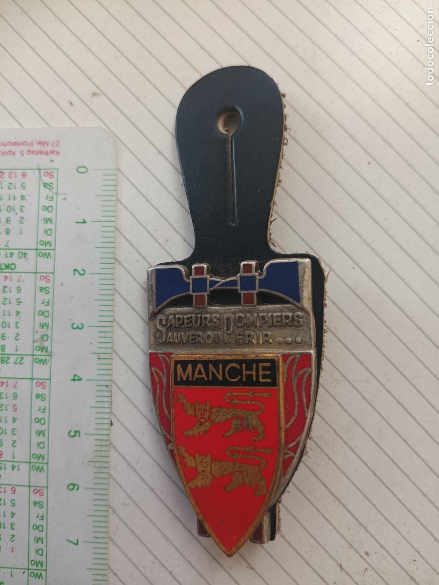 Militaria: FRANCIA, PEPITO / INSIGNIA DE BOMBEROS FRANCESA SAPEURS POMPIERS, MANCHE