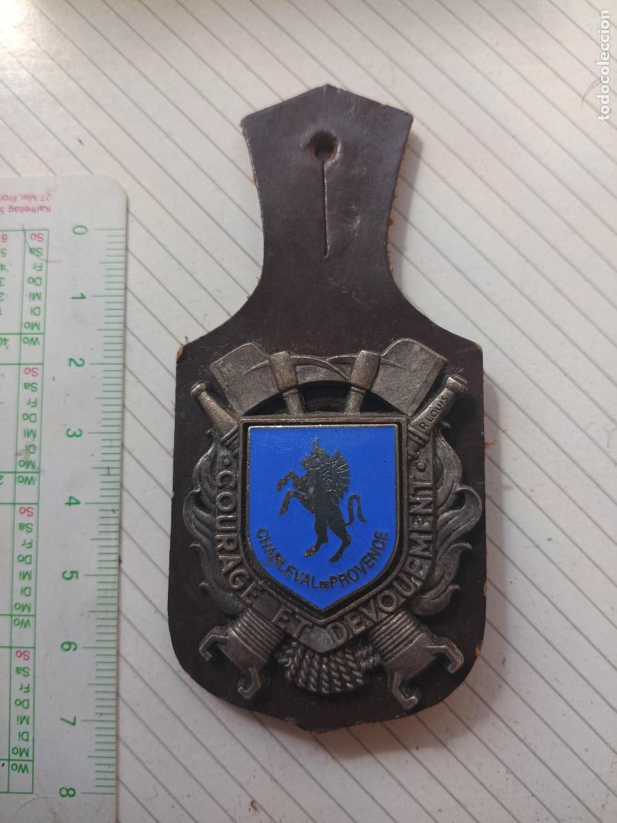 Militaria: FRANCIA, PEPITO / INSIGNIA DE BOMBEROS FRANCESA SAPEURS POMPIERS, CHARLEVAL DE PROVENCE