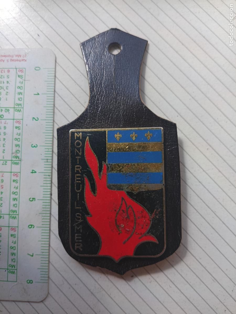 Militaria: FRANCIA, PEPITO / INSIGNIA DE BOMBEROS FRANCESA SAPEURS POMPIERS. MONTREUIL SUR MER