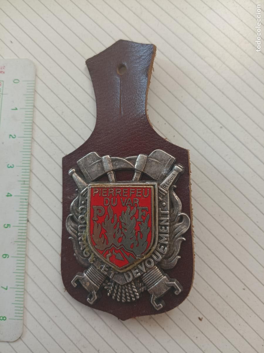 Militaria: FRANCIA, PEPITO / INSIGNIA DE BOMBEROS FRANCESA SAPEURS POMPIERS, PIERREFEU DU VAR