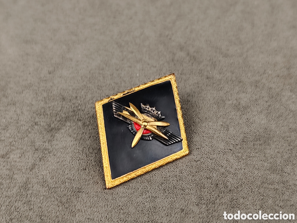 Militaria: Antiguo Rombo Esmaltado Ingeniero Ej&eacute;rcito del A&iacute;re