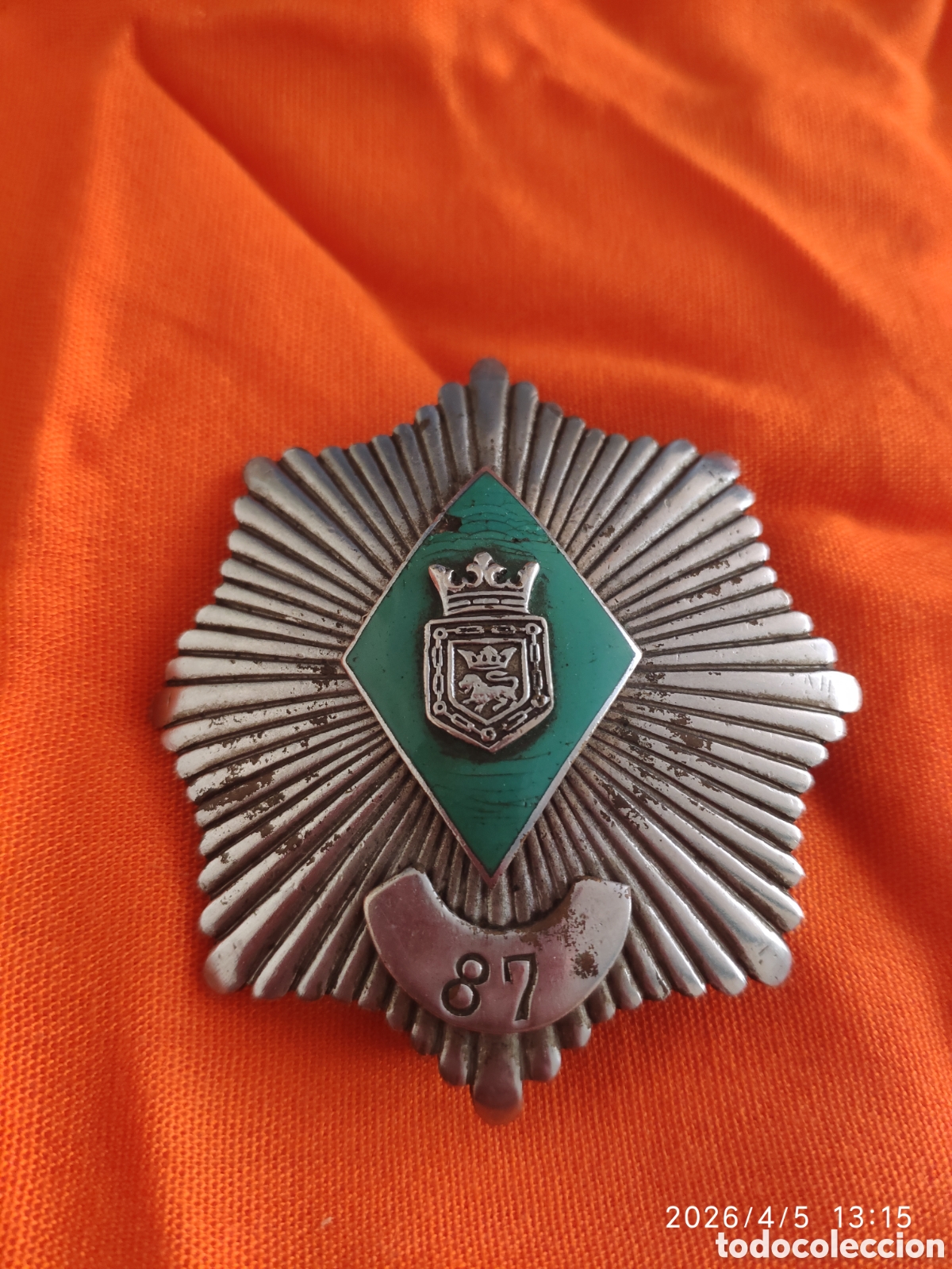 Militaria: Antigua placa de polic&iacute;a municipal de pamplona