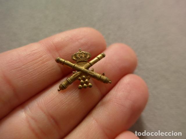 Militaria: Antigua insignia de artilleria alfonsina, original, epoca de Alfonso XIII