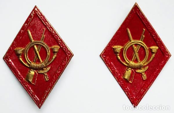 Militaria: PAR DE ROMBOS DE INFANTERIA