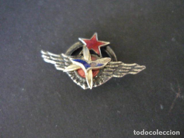 Militaria: INSIGNIA PILOTO DE CAZA AVIACION REPUBLICA ESPA&Ntilde;OLA REPLICA 3 CM