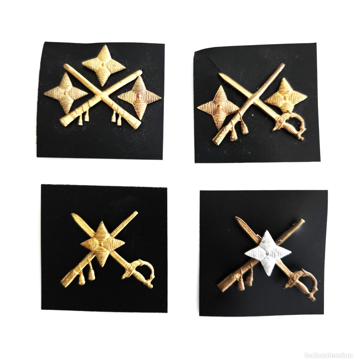 Militaria: CONJUNTO DE DIVISAS del GENERALATO EPOCA AXIII, REP&Uacute;BLICA Y FRANCO