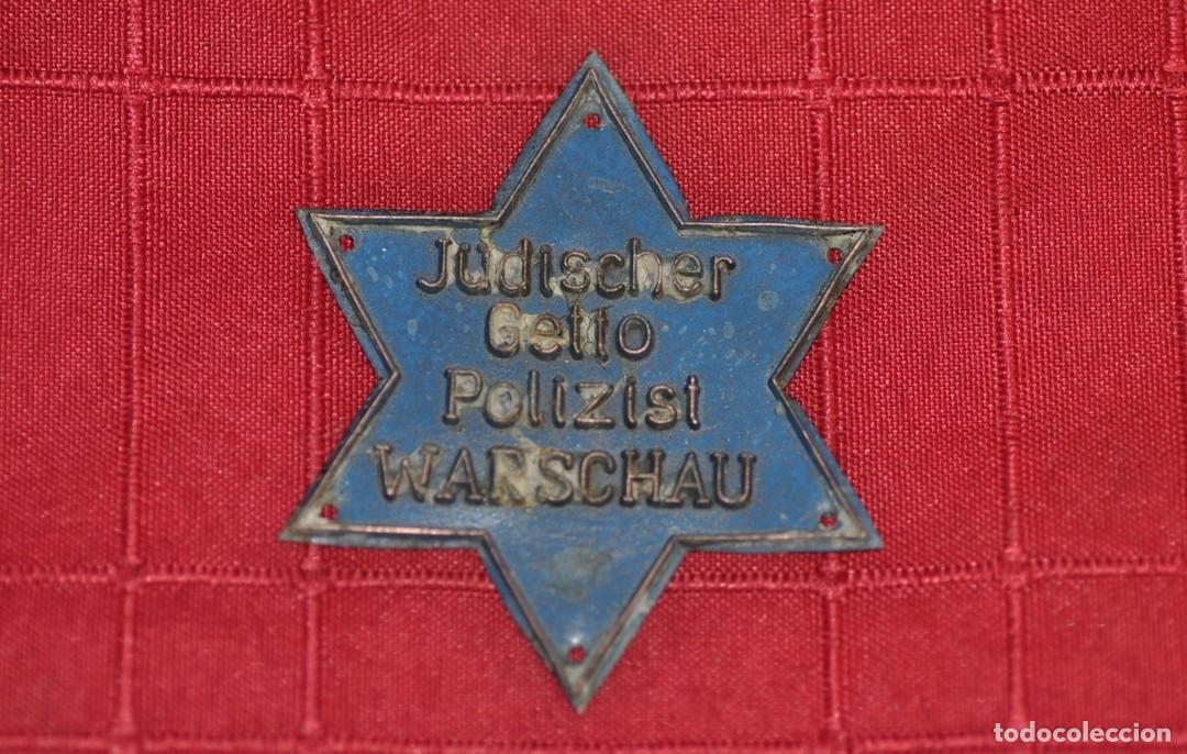 Militaria: ORIGINAL Insignia del servicio de orden del gueto POLICIA judio , GETTO VARSOVIA RARO