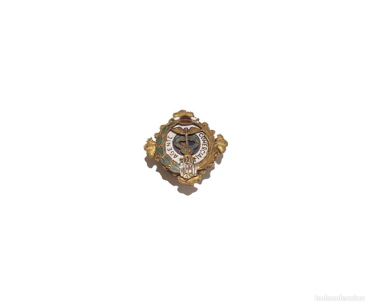 Militaria: Antigua insignia de solapa &eacute;poca franquista- agente comercial