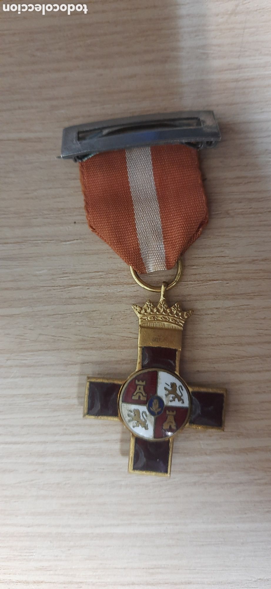 Militaria: medalla al merito militar rojo epoca guerra civil- division azul