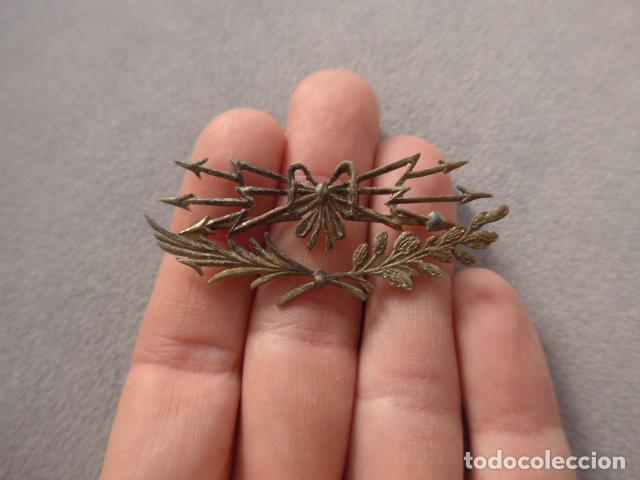 Militaria: Antigua gran insignia de transmisiones para gorra, emblema original d epoca Republica y Guerra civil