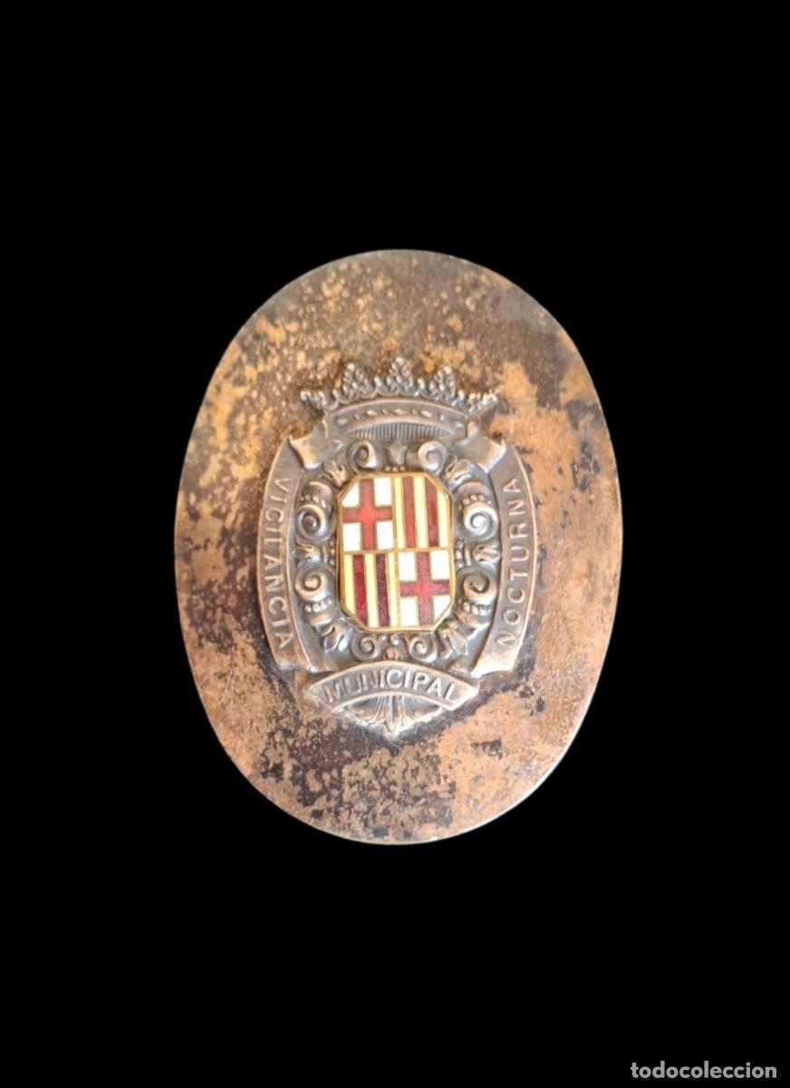 Militaria: (POL-260502)PLACA DE BANDOLERA VIGILANCIA NOCTURNA MUNICIPAL