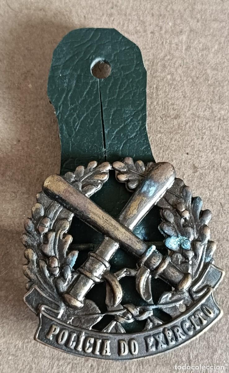Militaria: Insignia de la Polic&iacute;a Militar portuguesa de bronce militar colecci&oacute;n