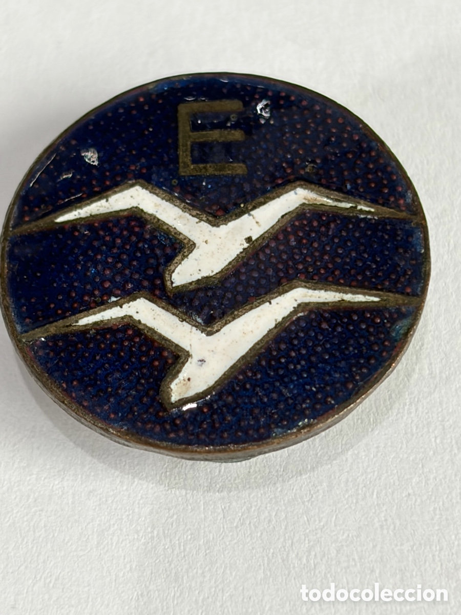 Militaria: Pin de Ojal antiguo esmaltado de Vuelo sin Motor numerado 621 -