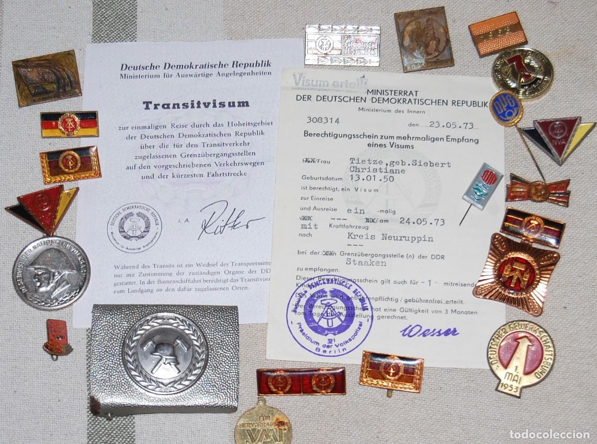 Militaria: CONJUNTO DE PINS E INSIGNIAS DE LA RDA - A&Ntilde;OS 60 Y 70
