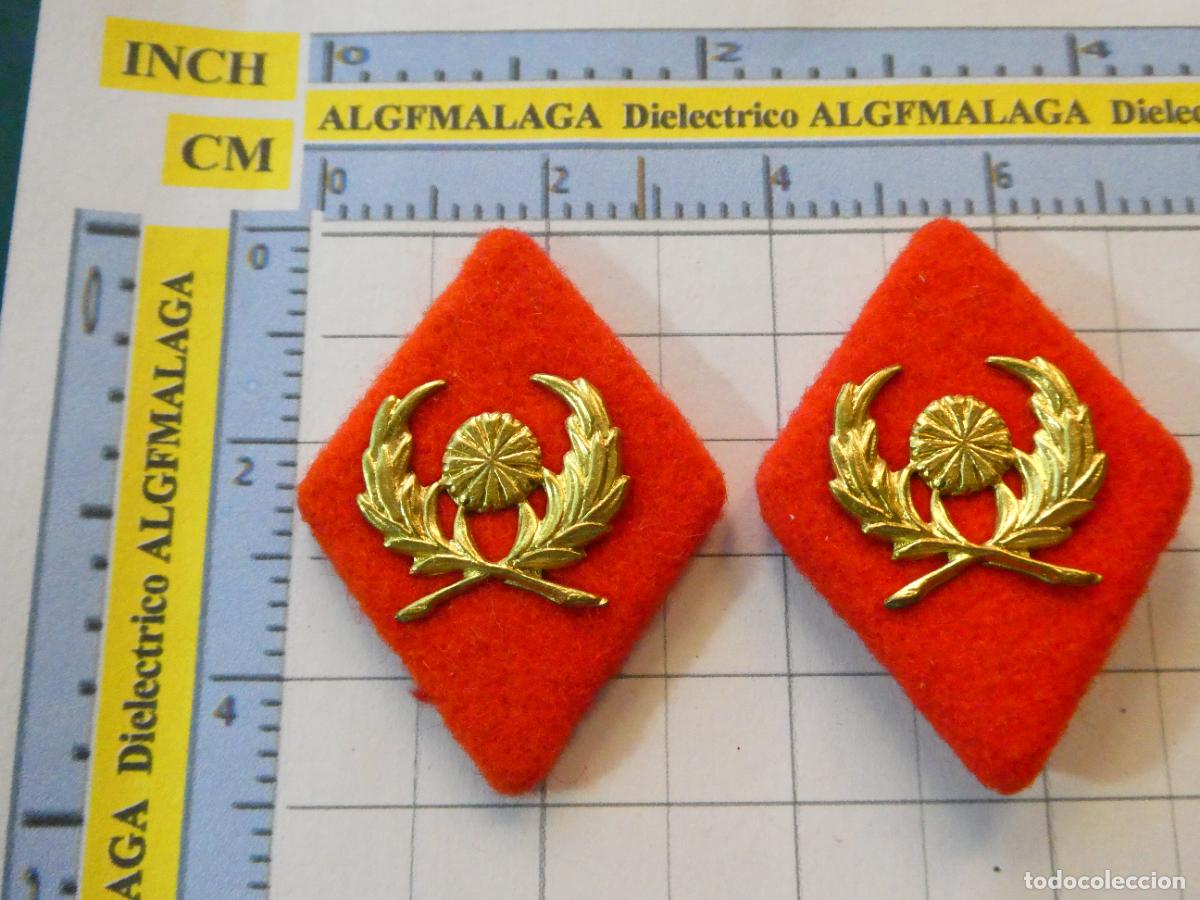 Militaria: 2 ROMBOS MILITARES. INTENDENCIA EJ&Eacute;RCITO ESPA&Ntilde;OL. TELA.