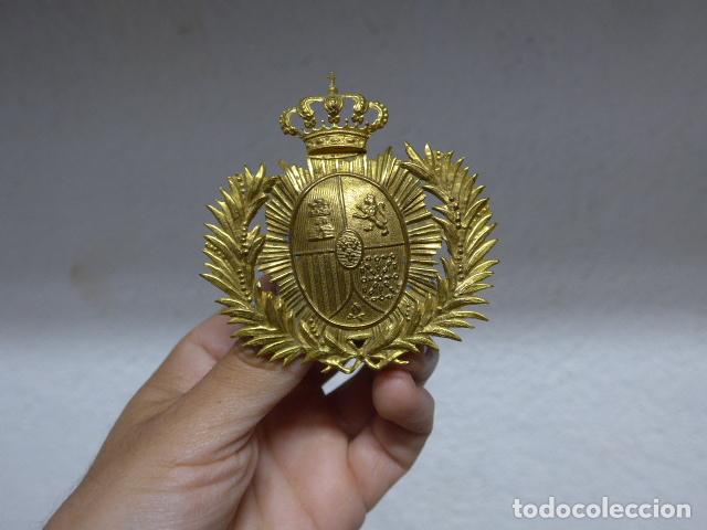 Militaria: Antigua insignia emblema o chapa de ros alfonsino de intendencia, original epoca Alfonso XIII