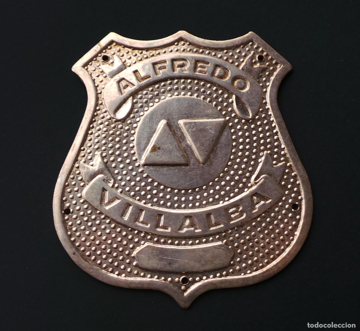 Military Antiques: CHAPA SEGURIDAD ALFREDO VILLABA.