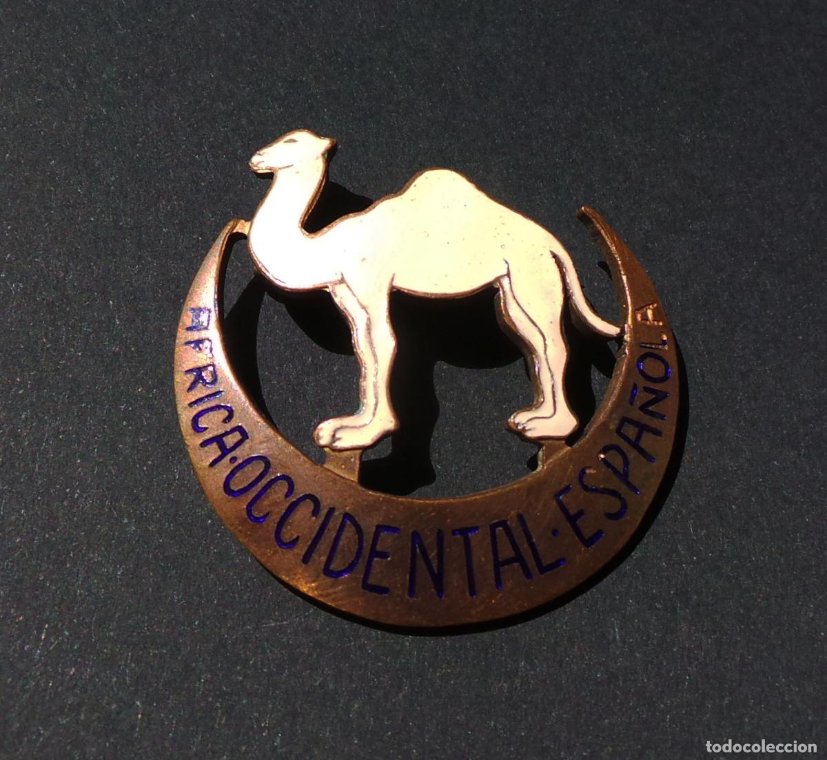 Military Antiques: DISTINTIVO DE PECHO MILITAR MET&Aacute;LICO ESMALTADO DE LA &Eacute;POCA DEL &Aacute;FRICA OCCIDENTAL ESPA&Ntilde;OLA (AOE).