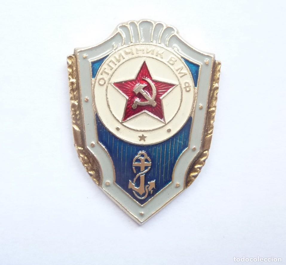 Militaria: URSS - Rusia: Distintivo excelencia armada sovi&eacute;tica. Insignia marino excepcional