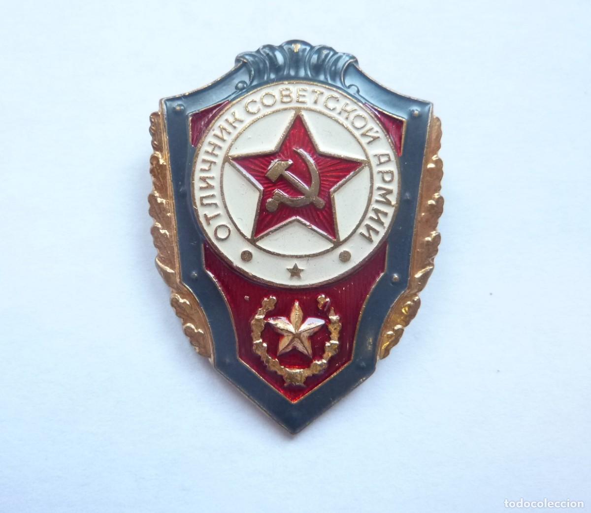 Militaria: URSS - Rusia: Distintivo excelencia ej&eacute;rcito sovi&eacute;tico. Insignia militar excepcional