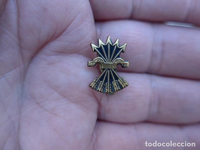 Militaria: ANTIGUA INSIGNIA YUGO Y FLECHAS DE FALANGE DORADA