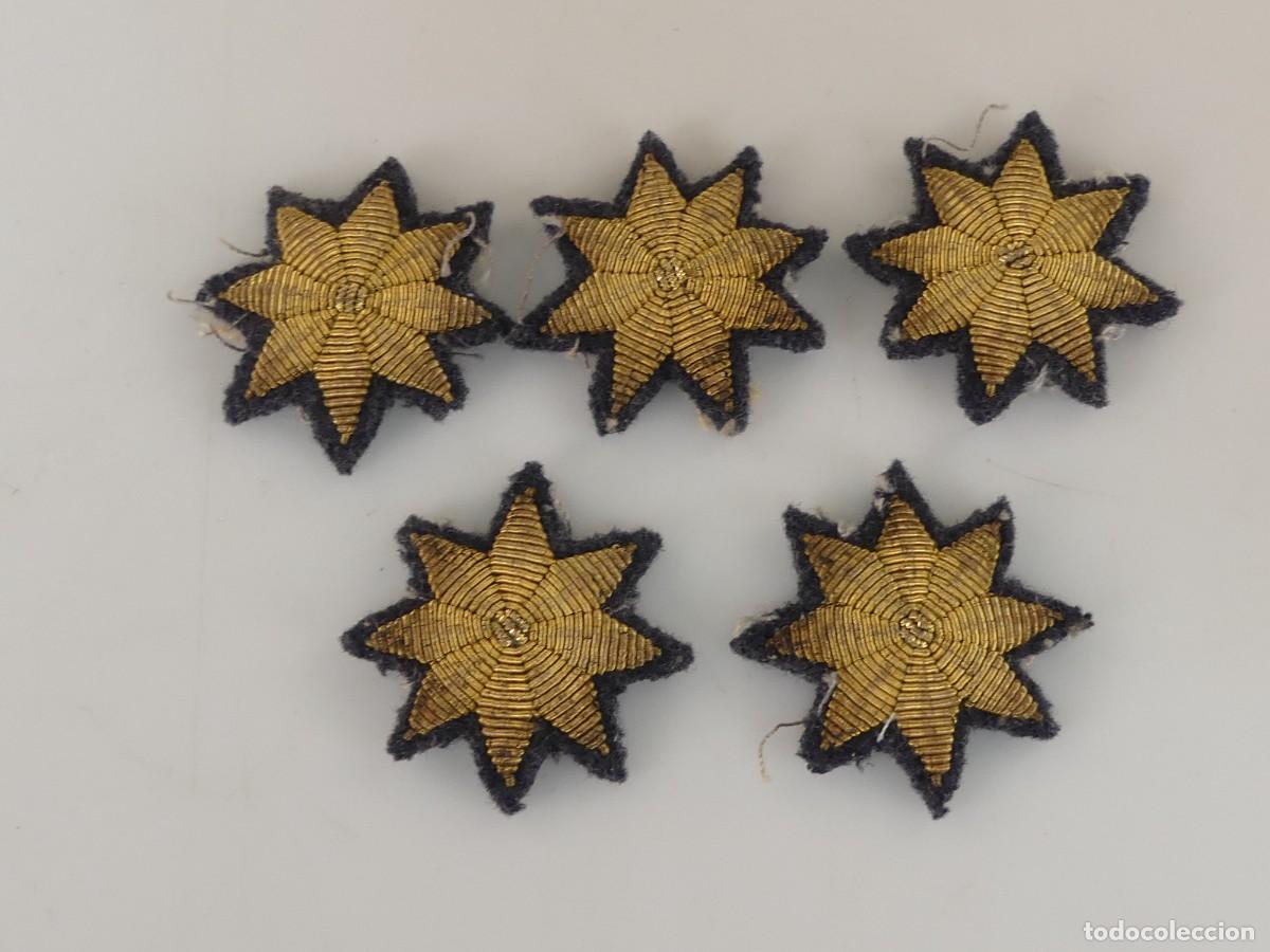 Militaria: LOTE DE 5 ESTRELLAS DE 8 PUNTAS PARA UNIFORMES MILITARES