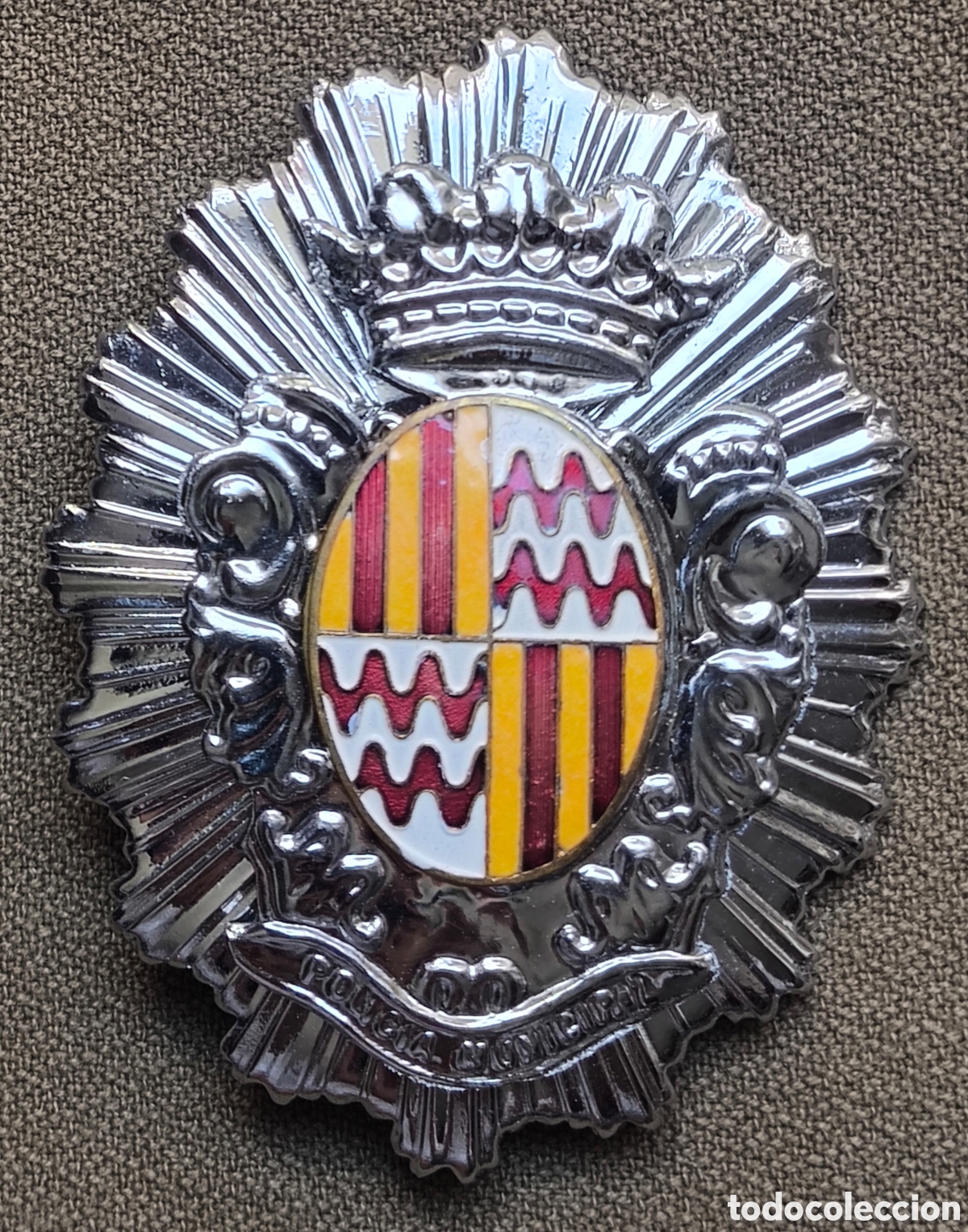 Militaria: PLACA POLICIA MUNICIPAL BARCELONA C. 1970