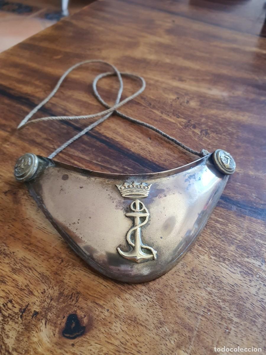 Militaria: Antigua gola de oficial de la Armada Espa&ntilde;ola &ndash; &Eacute;poca Alfonso XIII (Original)