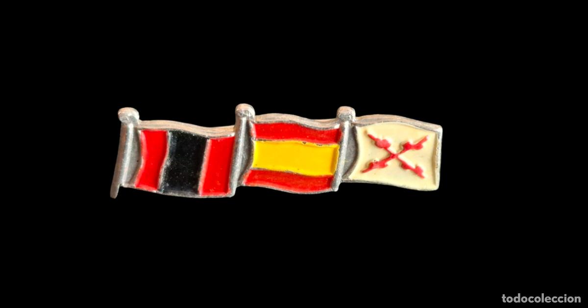 Militaria: (MI-260526)INSIGNIA DE AGUJA BABDERAS GUERRA CIVIL - FALANGE - ESPA&Ntilde;OLA Y CARLISTA