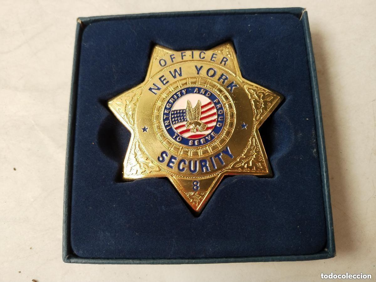 Militaria: PLACA ESTRELLA OFFICER NEW YORK ESTADOS UNIDOS SECURITY 8