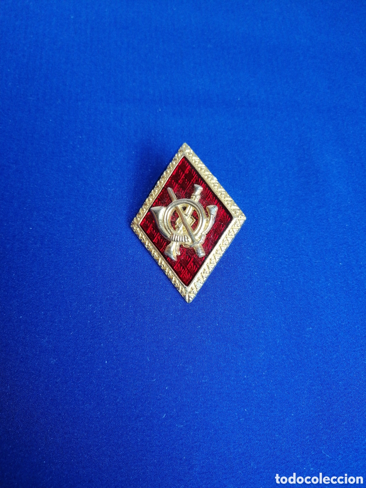 Militaria: ROMBO DE INFANTER&Iacute;A EJ&Eacute;RCITO ESPA&Ntilde;OL DE ROSCA-SPANISH ARMY INFANTRY DIAMOND (THREADED)