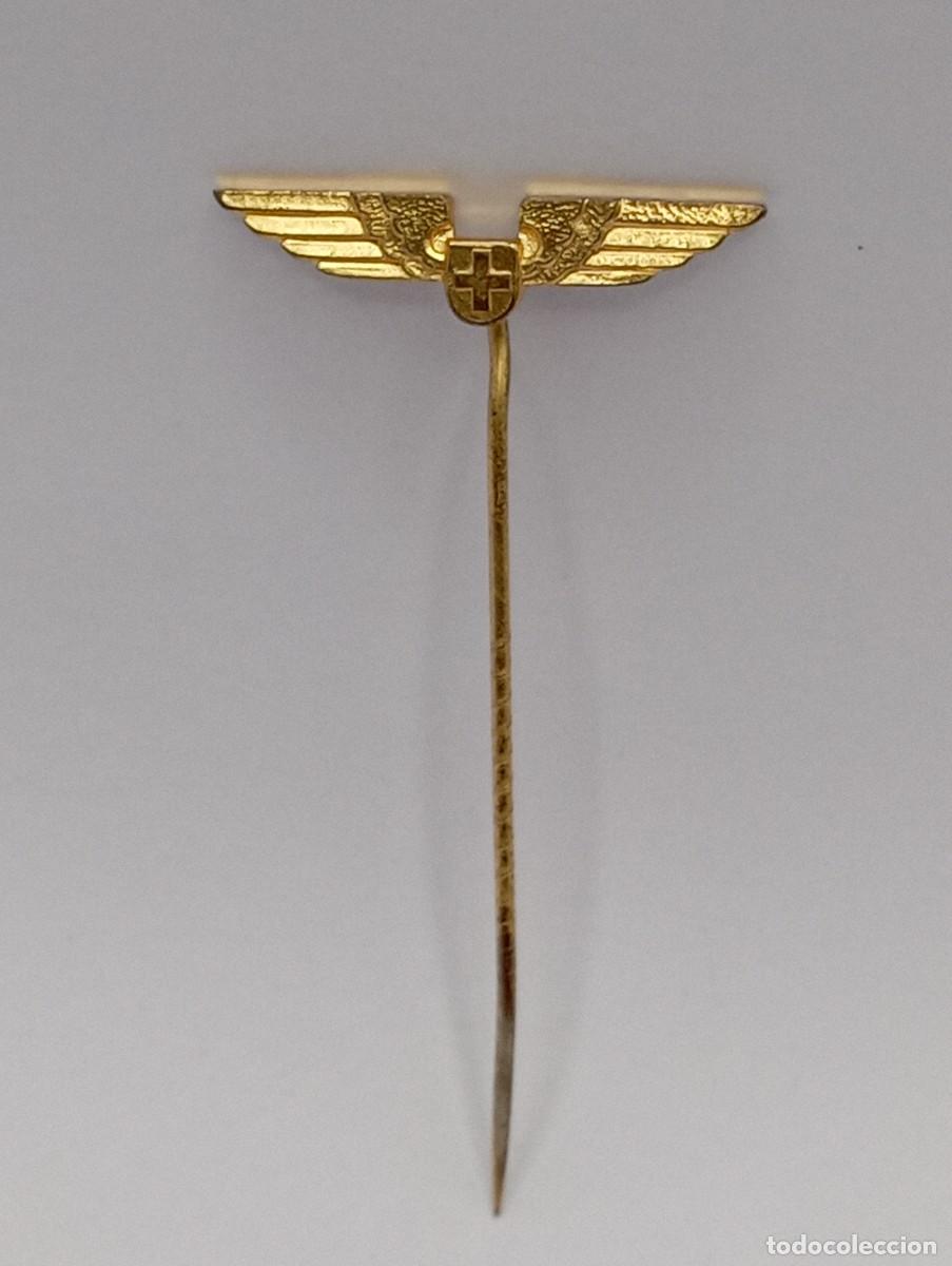 Militaria: Antiguo alfiler de las L&iacute;neas A&eacute;reas Suizas