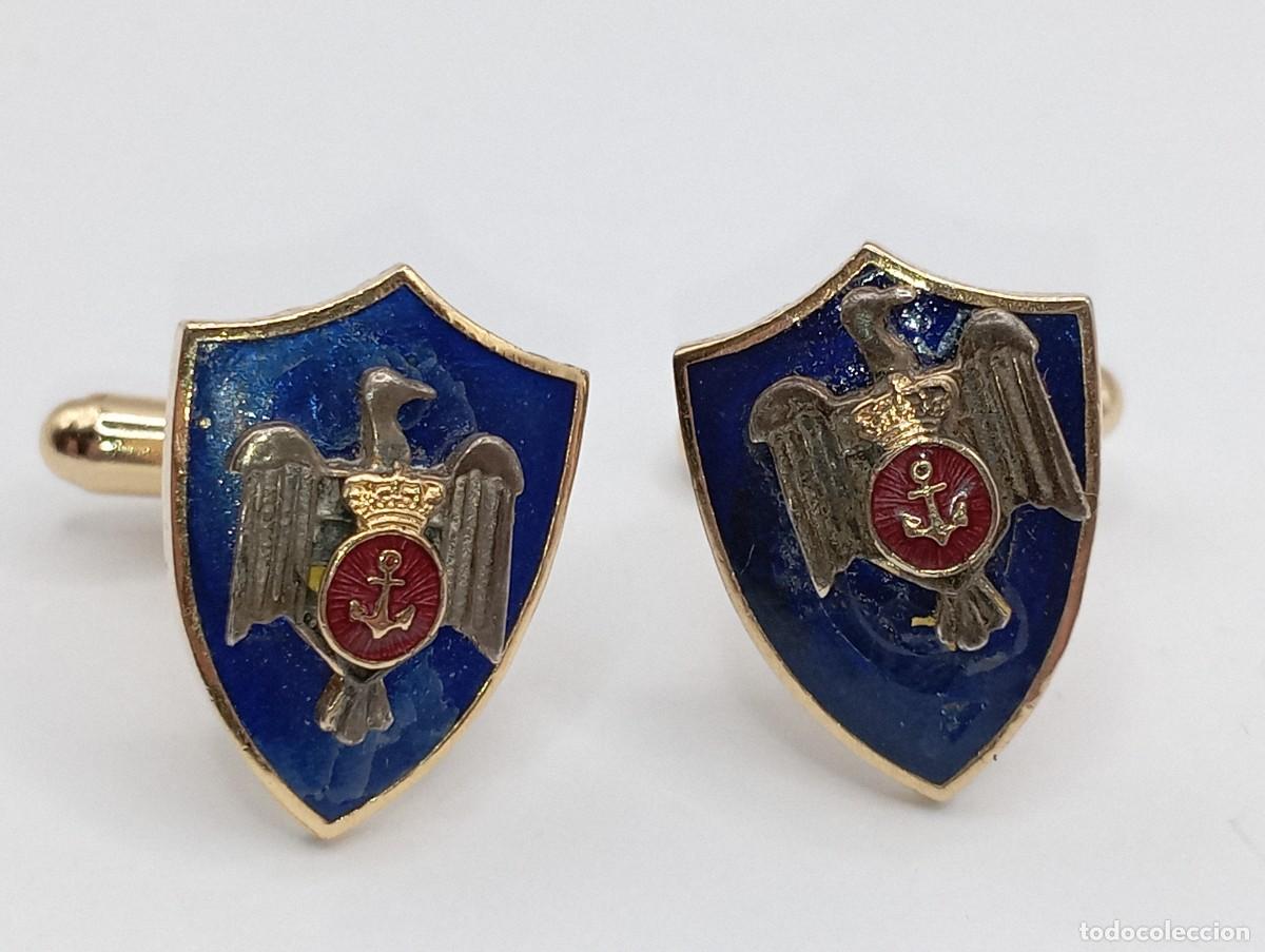Militaria: Gemelos de las Milicias Universitarias de la Armada.