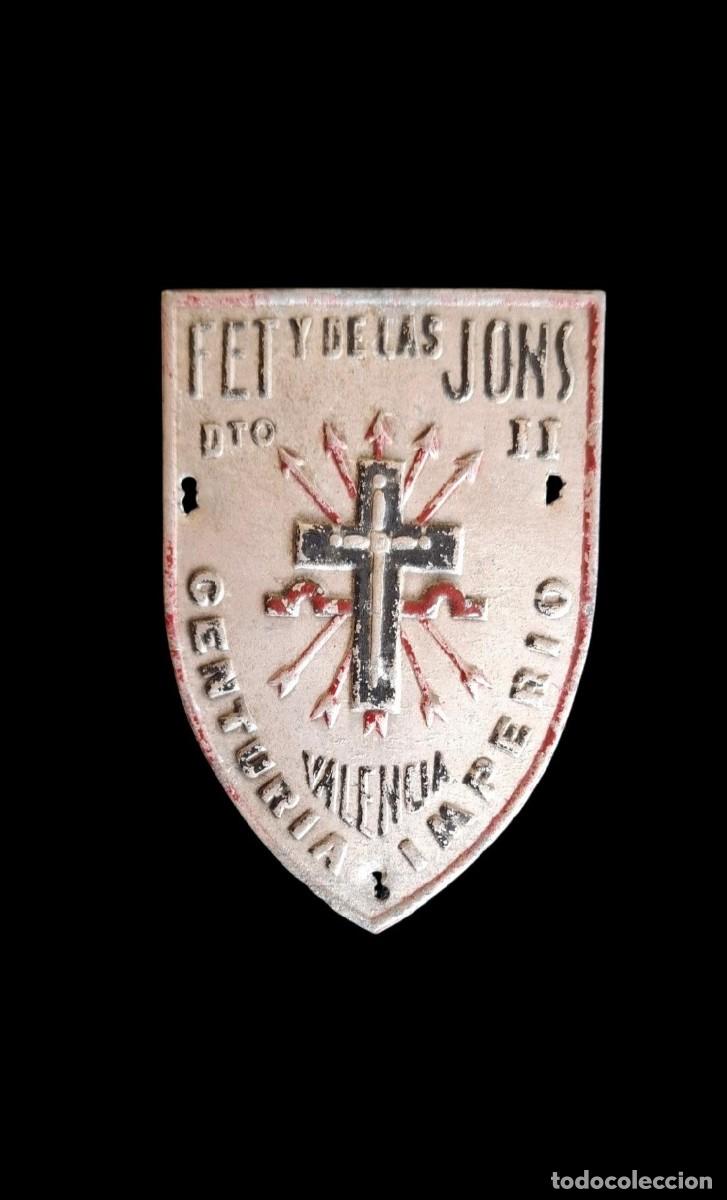 Militaria: (MI-260531)PLACA DE BRAZO CENTURIA IMPERIO VALENCIA DTO.II FALANGE FET Y DE LAS JONS