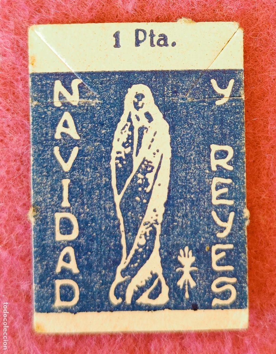 Militaria: EMBLEMA AUXILIO SOCIAL ESPECIAL 1 PTA FALANGE NAVIDAD Y REYES AZUL FRENTE JUVENTUDES VIRGEN