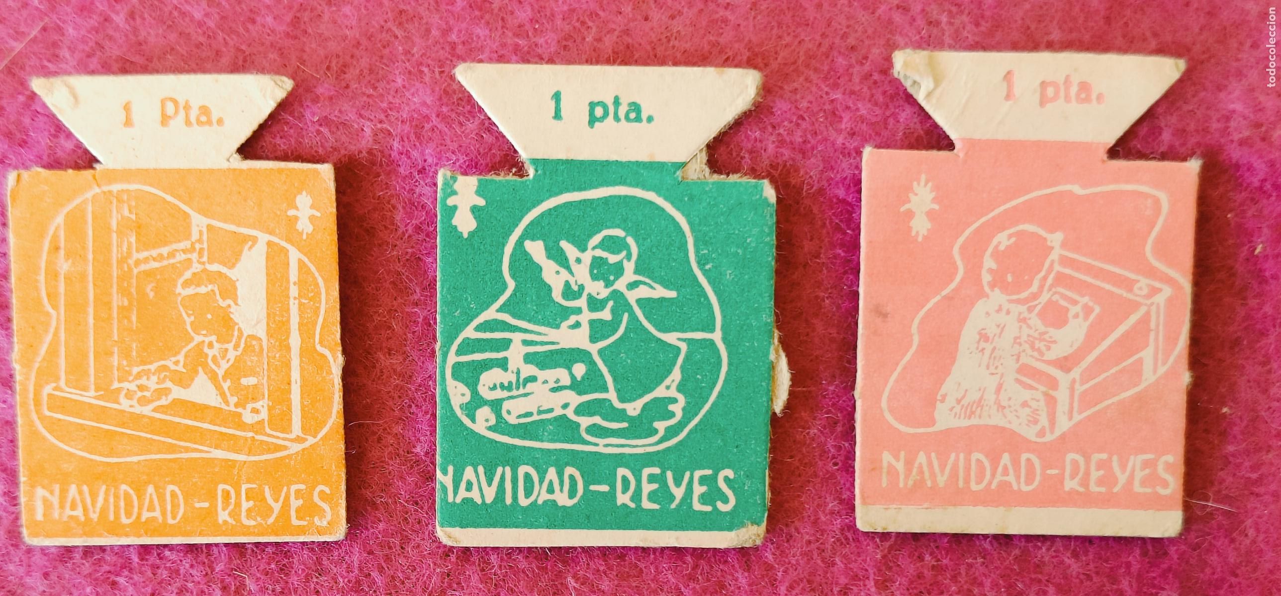Militaria: 3 EMBLEMA AUXILIO SOCIAL ESPECIAL 1 PTA FALANGE NAVIDAD Y REYES CAMPA&Ntilde;A DE REYES