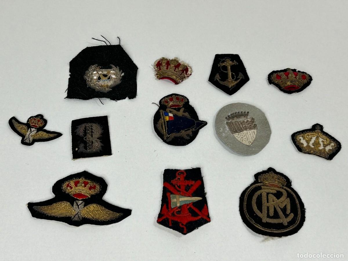 Militaria: LOTE ANTIGUOS ESCUDOS MILITARES BORDADOS GUERRA CIVIL,REP&Uacute;BLICA,MARINA