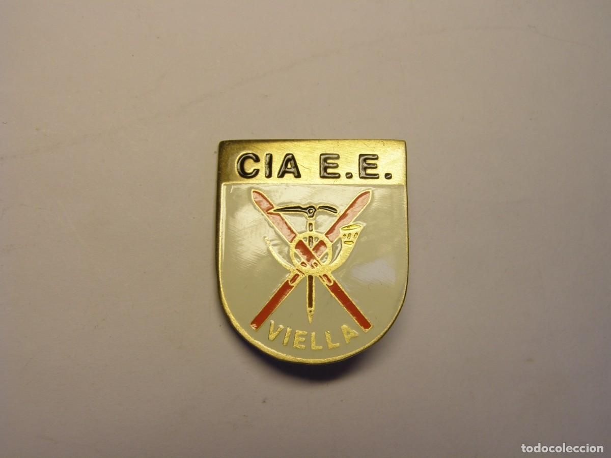 Militaria: Insignia escudete de la Compa&ntilde;ia de Esqu&iacute; y Escalada. Viella. A&ntilde;os 70-80.