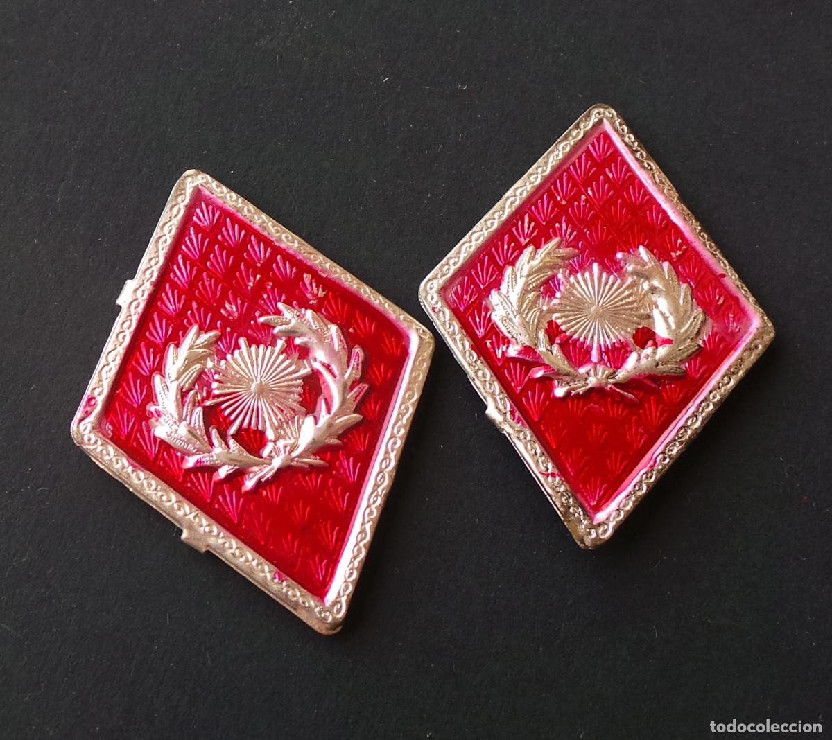 Militaria: INSIGNIAS MILITARES. ROMBOS DE CUELLO. INTENDENCIA.