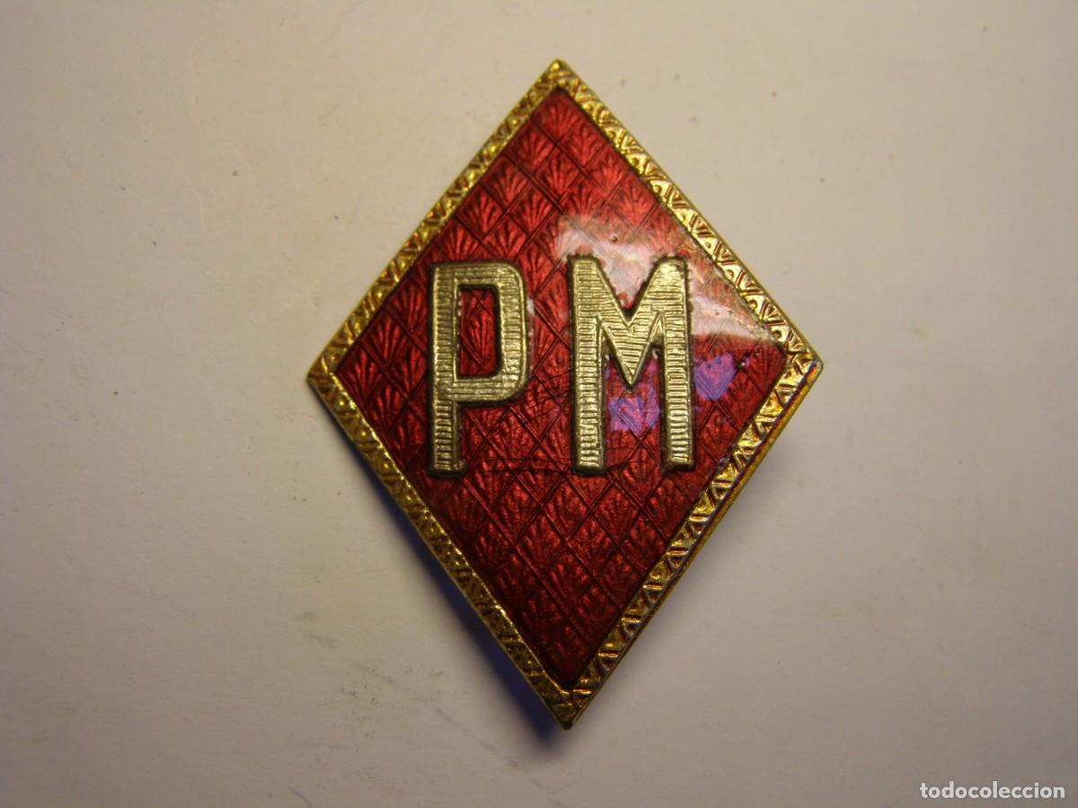 Militaria: Rombo insignia de policia militar, Ej&eacute;rcito Espa&ntilde;ol, a&ntilde;os 60-70.